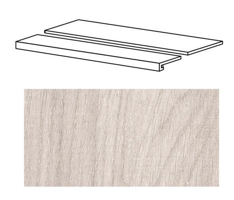 Ступень Comp. gradone top soleras bianco rett. 36,5x120