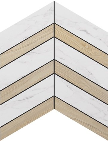 Мозаика Supreme SM01/SI03 Chevron Неполированный