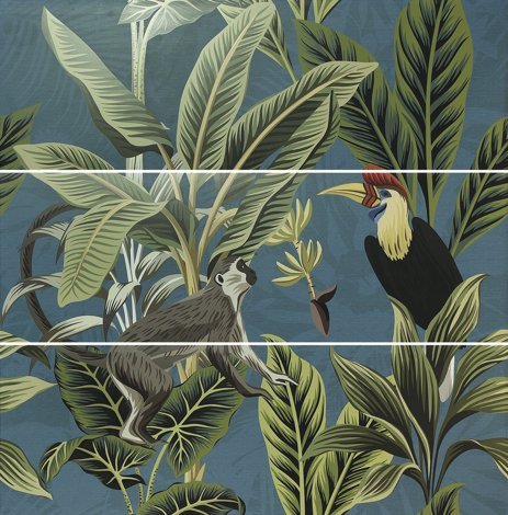 Панно Decor Set (3) Abc Toucan Blue 120x120