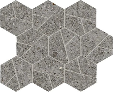 Мозаика Boost Stone Smoke Mosaico Hex