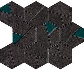 Мозаика Boost Tarmac Mosaico Hex Jade