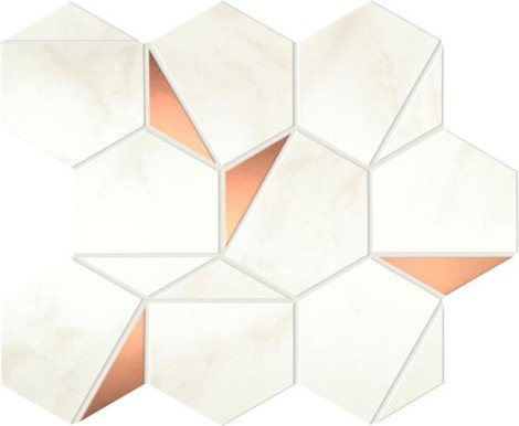 Декор Marvel Shine Calacatta Delicato Gold Hex Shiny 25,1x29