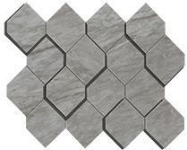 Мозаика Marvel Stone Bardiglio Grey Mosaico Esagono 3D