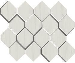 Мозаика Marvel Stone Bianco Dolomite Mosaico Esagono 3D