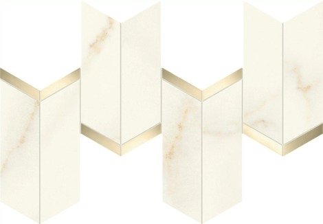 Мозаика Marvel X Calacatta Apuano Mosaico Chevron Lappato