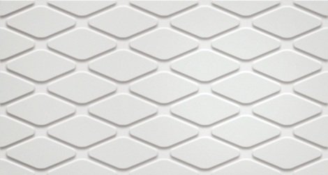 Плитка 3D White Wall Rhombus White 30,5x56