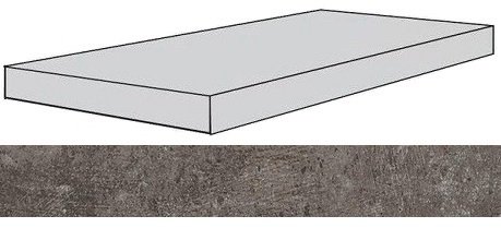 Ступень Drift Grey угловая правая 33x60