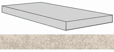 Ступень Drift White угловая левая 33x60