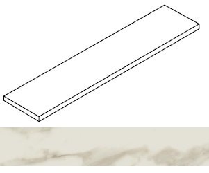 Ступень Empire Arabescato угловая левая 33x120
