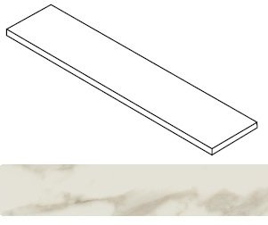 Ступень Empire Arabescato угловая правая 33x60