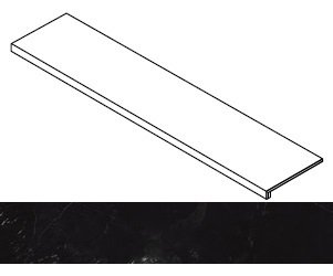 Ступень Empire Calacatta Black фронтальная 33x160