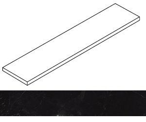 Ступень Empire Calacatta Black угловая левая 33x80