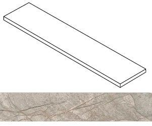 Ступень Empire Silver Root угловая правая 33x80