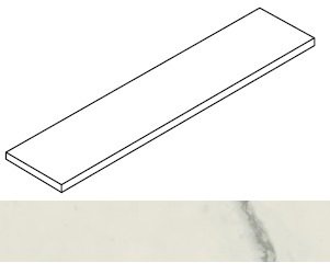 Ступень Empire Statuario угловая левая 33x160