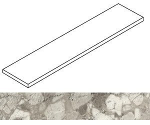 Ступень Forte dei Marmi Ceppo Apuano Pearl Matt угловая левая 33x160