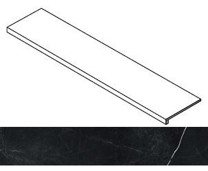 Ступень Forte dei Marmi Elegant Black Matt фронтальная 33x80
