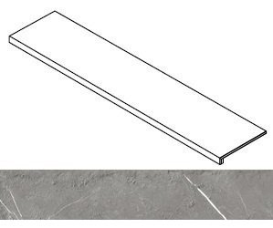 Ступень Forte dei Marmi Elegant Grey Cerato фронтальная 33x120
