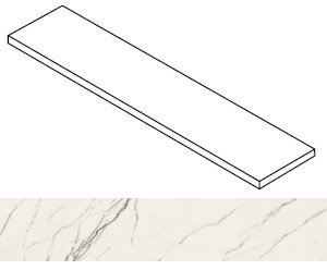 Ступень Forte dei Marmi Lilac Matt угловая правая 33x80