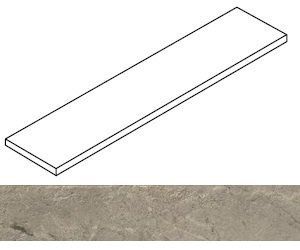 Ступень Forte dei Marmi Mystic Grey Cerato угловая левая 33x120