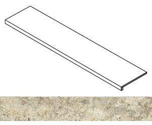 Ступень Forte dei Marmi Quark Brazilian Gold matte фронтальная 33x160