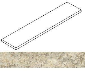 Ступень Forte dei Marmi Quark Brazilian Gold matte угловая левая 33x120
