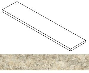 Ступень Forte dei Marmi Quark Brazilian Gold matte угловая правая 33x120
