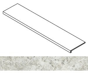 Ступень Forte dei Marmi Quark Brazilian White matte фронтальная 33x160