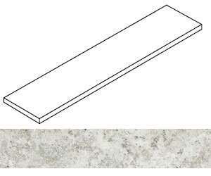Ступень Forte dei Marmi Quark Brazilian White matte угловая левая 33x120