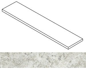 Ступень Forte dei Marmi Quark Brazilian White matte угловая правая 33x160