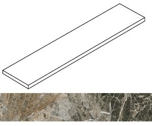 Ступень Forte dei Marmi Quark Breccia di Caravaggio matte угловая левая 33x160