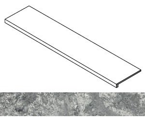 Ступень Forte dei Marmi Quark Persian Grey matte фронтальная 33x160