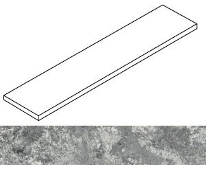 Ступень Forte dei Marmi Quark Persian Grey matte угловая левая 33x160