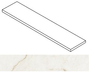 Ступень Forte dei Marmi Quark Sahara Blanc cerato угловая правая 33x120