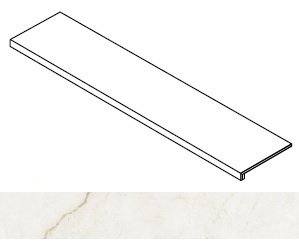 Ступень Forte dei Marmi Quark Sahara Blanc matte фронтальная 33x160