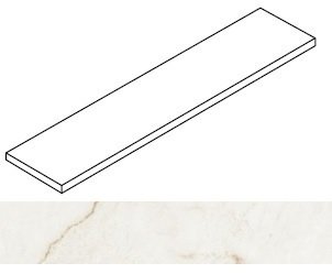 Ступень Forte dei Marmi Quark Sahara Blanc matte угловая левая 33x160