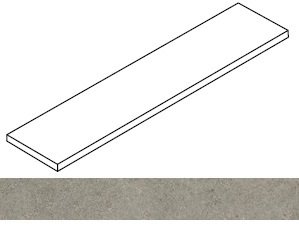 Ступень Forte dei Marmi Rock Lunar Grey угловая левая 33x160