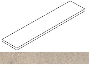 Ступень Forte dei Marmi Rock Moleanos Cream угловая левая 33x160