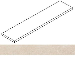 Ступень Forte dei Marmi Rock Siberian Ivory угловая левая 33x160