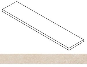 Ступень Forte dei Marmi Rock Siberian Ivory угловая правая 33x160