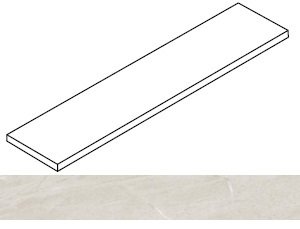 Ступень Forte dei Marmi Rock Tiffany White угловая левая 33x120