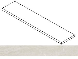 Ступень Forte dei Marmi Rock Tiffany White угловая правая 33x120