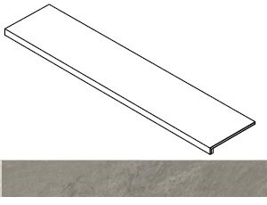 Ступень Forte dei Marmi Rock Venaria Grey фронтальная 33x160