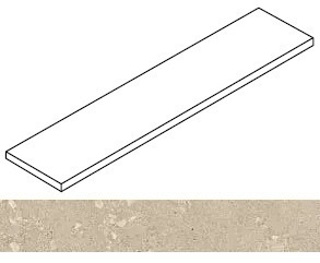 Ступень Rinascente Fusion Agglomerate Light угловая левая 33x120