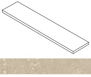 Ступень Rinascente Fusion Agglomerate Light угловая правая 33x120