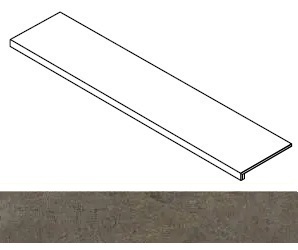 Ступень Rinascente Fusion Basalto фронтальная 33x120