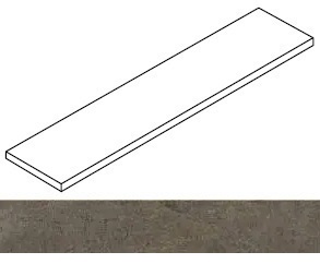 Ступень Rinascente Fusion Basalto угловая левая 33x120