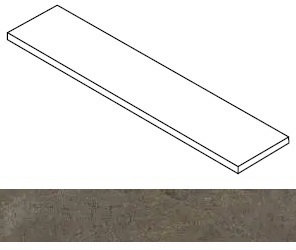 Ступень Rinascente Fusion Basalto угловая правая 33x120