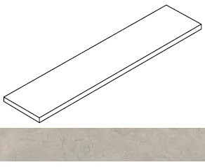 Ступень Rinascente Fusion Cenere угловая левая 33x120