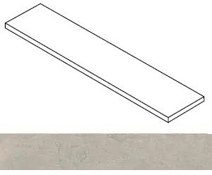 Ступень Rinascente Fusion Cenere угловая правая 33x120