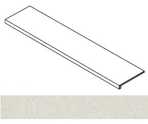 Ступень Rinascente Resin White фронтальная 33x160